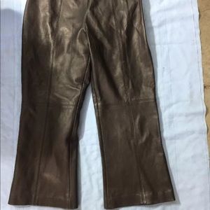 ESCADA Black Lamb Soft Leather Boot Cut Pants